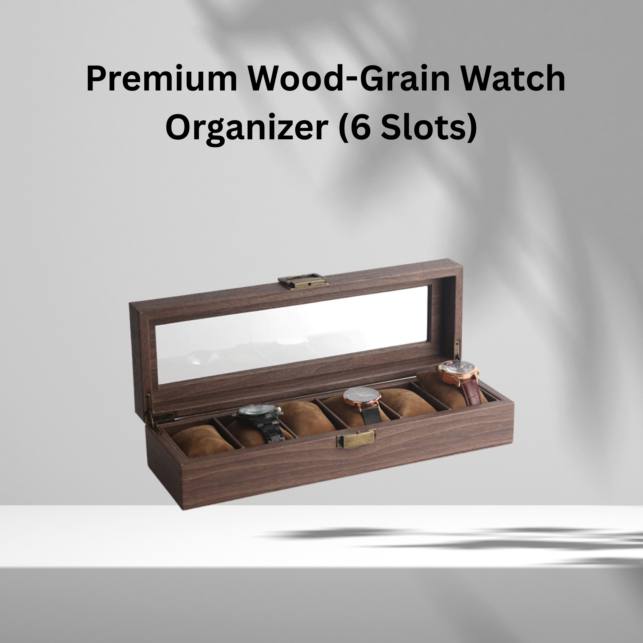 Wood Grain Watch Box, 2 - 12 Sizes